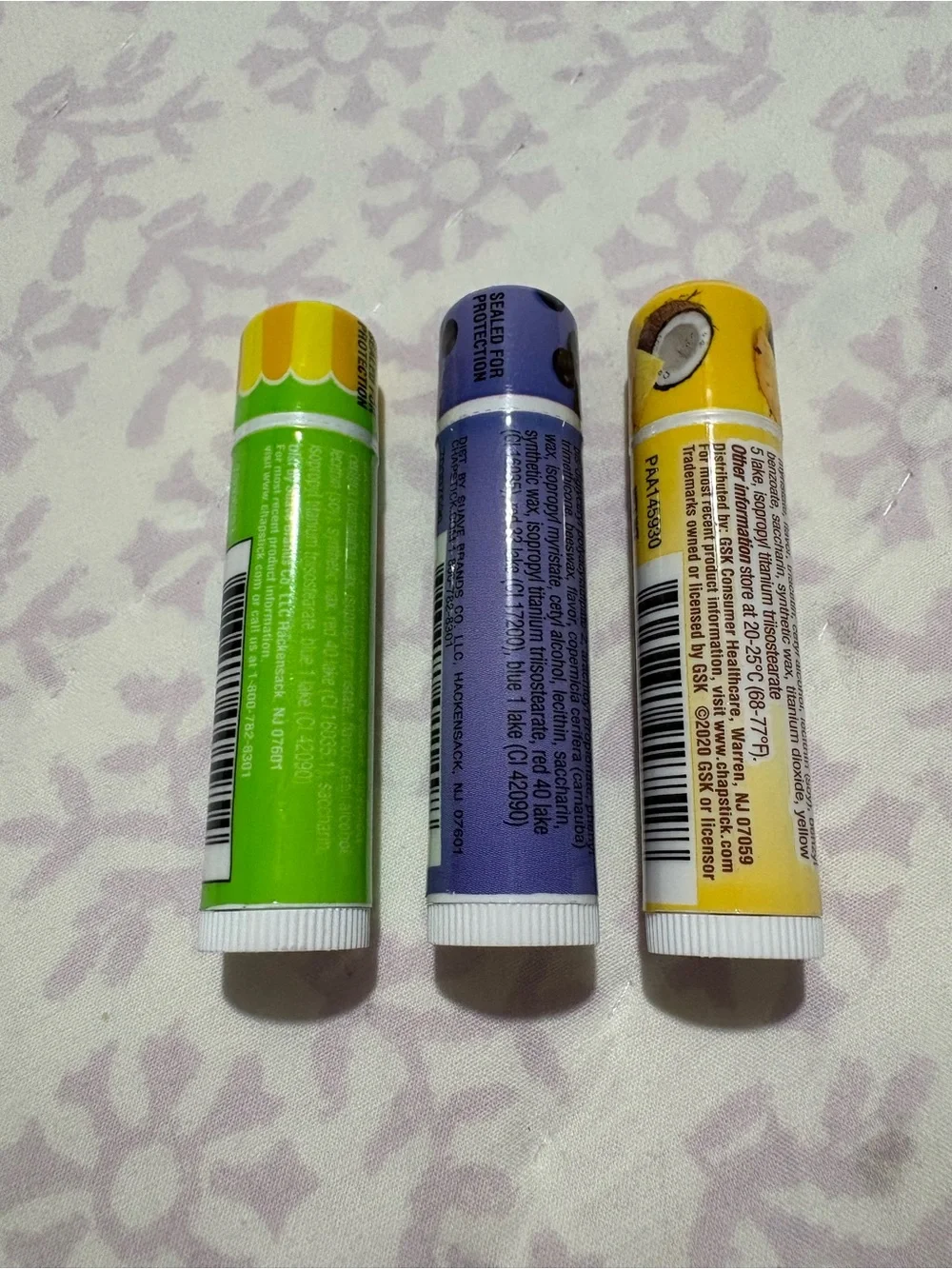 Mixed Berry, Lemonade Party & Aloha Coconut Lip Balm Trio